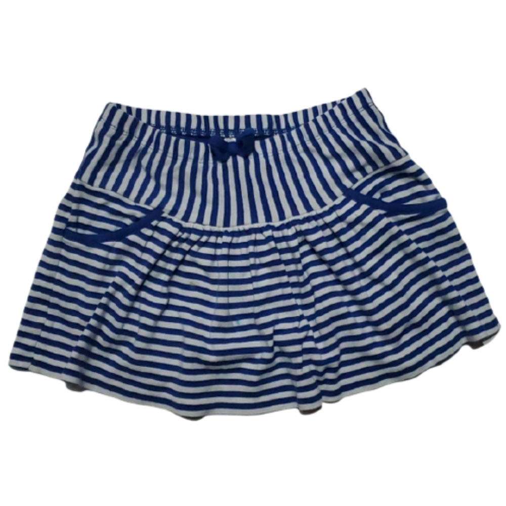 Gymboree Girls Blue & White Striped Skort-5 - Picture 10 of 10